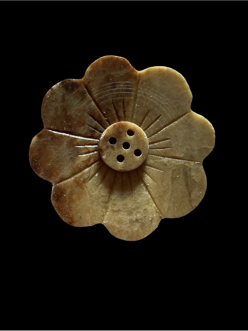 Carved Flower Vintage Paperweight